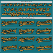 Custom Teal Black-Old Gold Authentic Baseball Jersey