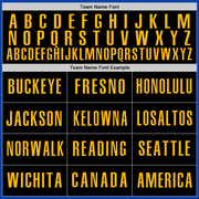 Custom Thunder Blue Gold-Black Authentic Baseball Jersey