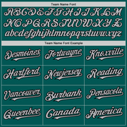 Custom Midnight Green Gray-Black 3 Colors Arm Shapes Authentic Baseball Jersey