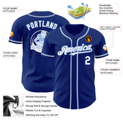 Custom Royal White-Light Blue Authentic Baseball Jersey