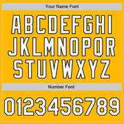 Custom Gold White-Black 3 Colors Arm Shapes Authentic Baseball Jersey