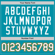 Custom Teal Black-Gold Authentic Throwback Baseball Jersey