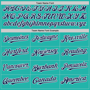 Custom Aqua Navy-White Line Authentic Baseball Jersey