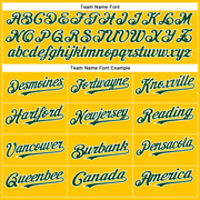 Custom Yellow Green-White Authentic Baseball Jersey