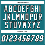 Custom Teal White-Black Authentic Baseball Jersey