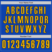 Custom Thunder Blue Gold-Black Authentic Baseball Jersey