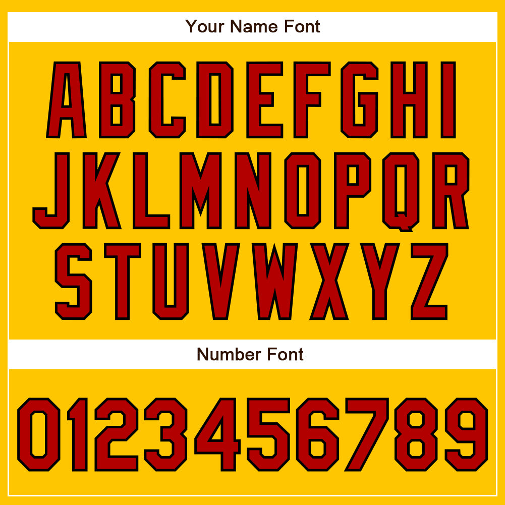 Custom Yellow Red-Black Authentic Baseball Jersey