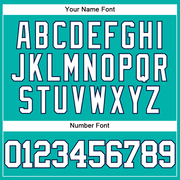 Custom Aqua White-Navy Authentic Baseball Jersey