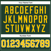 Custom Green Gold-White Long Sleeve Performance T-Shirt