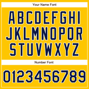 Custom Yellow Navy-White Authentic Baseball Jersey