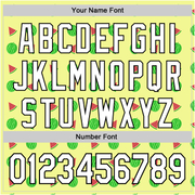 Custom Yellow White-Black 3D Hawaii Fruit Watermelon Authentic Baseball Jersey