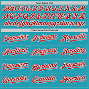 Custom Teal Red-White Mesh Authentic Throwback Baseball Jersey