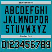 Custom Teal Black-Cream Authentic Throwback Baseball Jersey