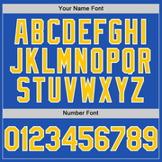 Custom Thunder Blue Yellow-White Line Authentic Baseball Jersey