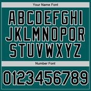 Custom Teal Black-White Performance T-Shirt