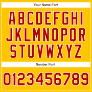 Custom Yellow Red-White Authentic Baseball Jersey