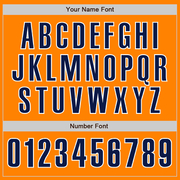 Custom Bay Orange Navy-White Authentic Baseball Jersey