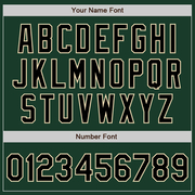 Custom Green Black-City Cream 3 Colors Arm Shapes Authentic Baseball Jersey