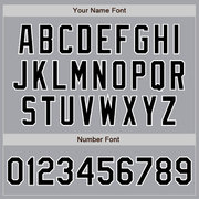 Custom Gray Black-White Authentic Baseball Jersey