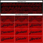 Custom Black Red 3D Pattern Design Gradient Square Shapes Performance T-Shirt