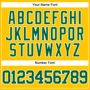 Custom Yellow Kelly Green-White Authentic Baseball Jersey