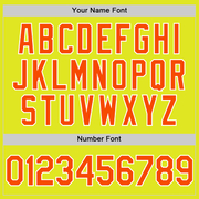 Custom Neon Yellow Orange-White Authentic Baseball Jersey