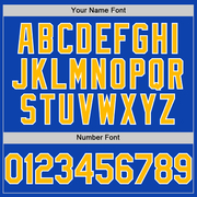 Custom Thunder Blue Gold-White Authentic Baseball Jersey