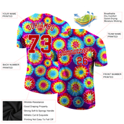 Custom Tie Dye Red-White 3D Performance T-Shirt