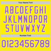 Custom Light Yellow Medium Purple-White Authentic Baseball Jersey