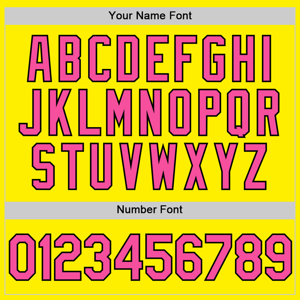 Custom Light Yellow Pink-Black Authentic Baseball Jersey