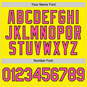 Custom Light Yellow Pink-Black Authentic Baseball Jersey