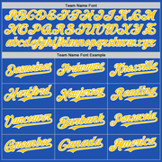 Custom Thunder Blue Yellow-White Line Authentic Baseball Jersey