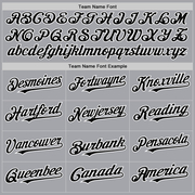 Custom Gray Black-White Authentic Baseball Jersey