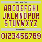 Custom Neon Yellow Crimson-White Authentic Baseball Jersey