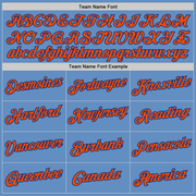 Custom Light Blue Orange-Royal Performance T-Shirt