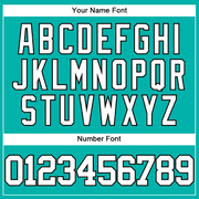 Custom Aqua White-Black Authentic Baseball Jersey