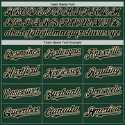 Custom Green Black-City Cream 3 Colors Arm Shapes Authentic Baseball Jersey