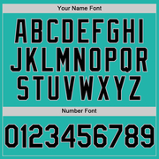 Custom Aqua Black-Gray Line Authentic Baseball Jersey