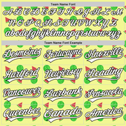 Custom Yellow White-Black 3D Hawaii Fruit Watermelon Authentic Baseball Jersey