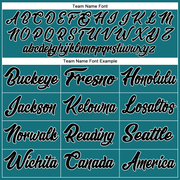 Custom Teal White-Black Authentic Baseball Jersey