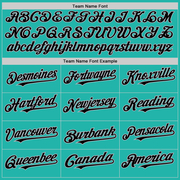 Custom Aqua Black-Gray Line Authentic Baseball Jersey