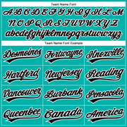 Custom Aqua Black-Gray Authentic Baseball Jersey