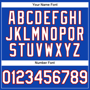 Custom Thunder Blue White-Red Performance T-Shirt