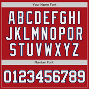 Custom Red White-Navy Authentic Baseball Jersey