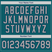 Custom Teal Gray-Navy Authentic Baseball Jersey