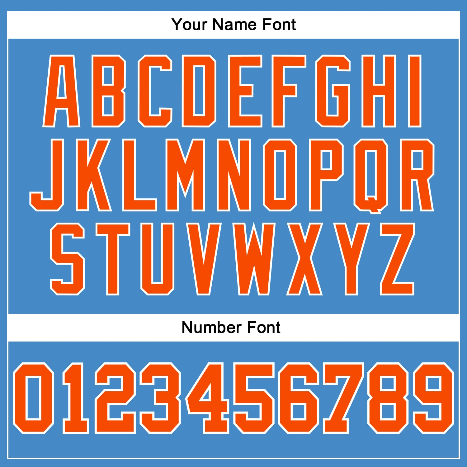 Custom Powder Blue Orange-White Long Sleeve Performance T-Shirt