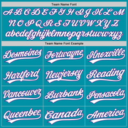 Custom Teal White-Purple Authentic Throwback Baseball Jersey