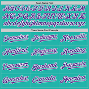 Custom Aqua Purple-White Line Authentic Baseball Jersey