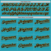 Custom Teal Black-Old Gold Mesh Authentic Throwback Baseball Jersey