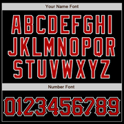 Custom Black Red-White Authentic Baseball Jersey